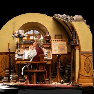 Bilbo Baggins In Bag End LOTR 20th Ann Collection Ltd Ed 146/1046 Weta No Repro